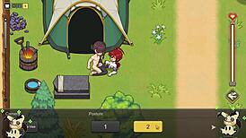 I grab the redhead and the slut in the final part of hentai game village rhapsody