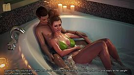 Заварена майка и жена се отпускат заедно в гореща аниме сцена с хентай вибрации