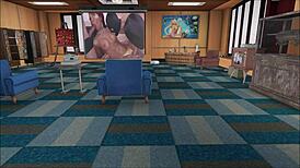 Fallout 4 babe sucks hard with a vibrator stuffed in her ass.