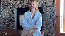 Slutty redhead bridesmaid locked out before wedding.