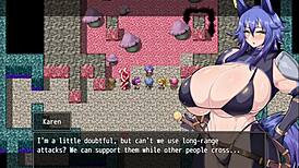 Horny adventurer Karen gets aroused by a man's stinky smell in the anime hentai