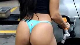 Lenev8 Causing in Lingerie on Sao Paulo Streets!