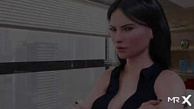 Hey, wanna see me groping boobs at work in FashionBusiness E2 64?