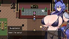 Horny adventurer Karen gets aroused by a man's stinky smell in the anime hentai