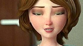 Aunty cass enjoys dicks and fucking in anime big hero 6 parody