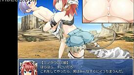 Minotaur Girl in Wild Anime Action with Big Tits on Display