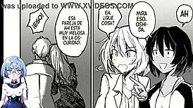 Midnight visitor in anime hentai game