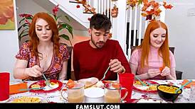 Stepfamily Enjoys Intense Threesome with Nade Nasty. They Take Cum All Over Faces and Perfect Tits.