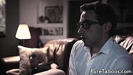 stepsister sneaks into geeky stepbro’s room for sneaky fun