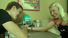 beautiful russian brunette, umm, fucked hard on bed with stockings