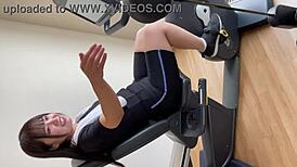 Diet-Driven Energetic Girl Filmed in Hotel Action Scene