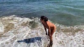 I Slam Friends Mom in Wild Beach and Hotel Quickie with Anal Finger Action