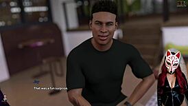 steps of debauchery 24 - cheating wife flirting outside in wild anime scene. can't resist her charm!