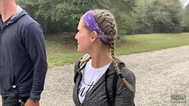 Hot sex at a rest stop got me soaked! 💦