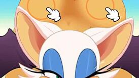 Rouge Sucks Cock Hard and Swallows Cum During Anal Fuck