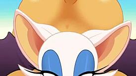 Rouge Sucks Cock Hard and Swallows Cum During Anal Fuck