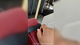 Mature woman in leggings on the street