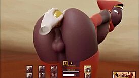 I slammed this moreno hard in the ass while playing an anime game.