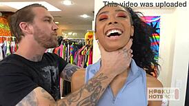 Jada Doll, The Mocha Fuck-Doll, Drains A Big Rough Cock Hard