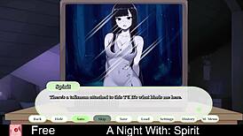 A night with spirit in anime dating game roleplay
