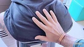 Big booty girl begged him to fill her pussy with hot cum.