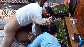 Listen up, these neighbor teen boys are banging a hot bikini village girl in a steamy Bengali 3some.