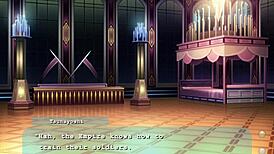 princess comforting dragonwomen in game