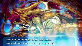 princess comforting dragonwomen in game