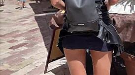 pov teen flashes tits and gets face fucked in tourist hotspot