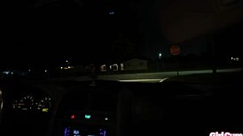 Blonde slams strap-on in wild group action outdoors now!