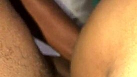 Man, this skinny chick with huge natural tits takes it all!