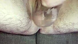 jerking off my big uncircumcised cock in the bedroom