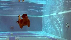 omg, hottest petite irina russaka with small tits underwater! 😍