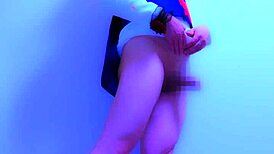 In a christmas setting, a beautiful crossdressing amateur worships her partner's ass barefoot, exploring domination and foot play.