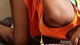 Yo slut, you taking this big black cock standing doggy like a champ?