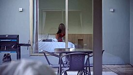 How lucky am I with this juicy Latina neighbor? Is it bad she caught me jerking off or a win?