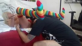 Intense emotions as I fuck this blonde sex doll passionately.