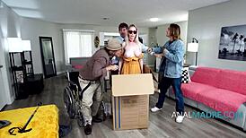 Fucked up family bangs robot hard with Rebel Rhyder in anal action.