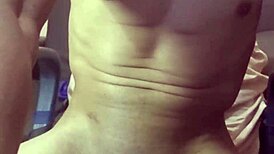 feeling the passion with the muscular black bodybuilder stripping