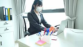 Office manager tries seducing staff for steamy anal play. Wanna join?