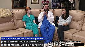 freshman ditria rose gets forced into a wild hitachi orgasm backstage