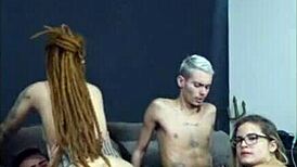 Intense! Redhead Sits On Friend, Wife Blows Me Hard!