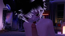 I’m Thrilled as Femboy Sucks Me Off and Gives Handjob with Skill