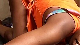 Yo slut, you taking this big black cock standing doggy like a champ?