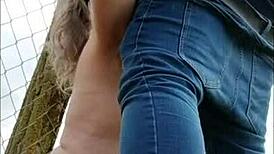 slapping and bending over this european housewife for raw homemade action at the farm