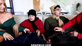 Wow! Horny Milfs Crave Stepson Swap Fucking!
