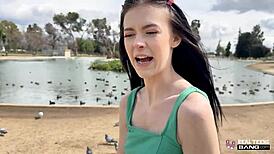 skinny teen bella nova flaunts her tight grip skills