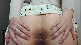 ashley alban fingers her ass and masturbates solo