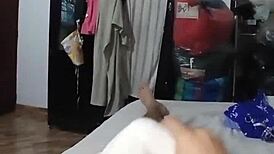 sucking neighbor's cock secretly, scared husband finds out