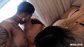 Hey, watch these hot blonde and redhead make my cock drip before pounding their pussies